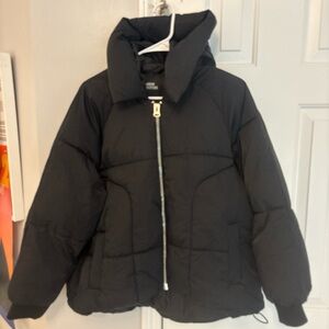 Urban Outfitters Black Puffer Coat
